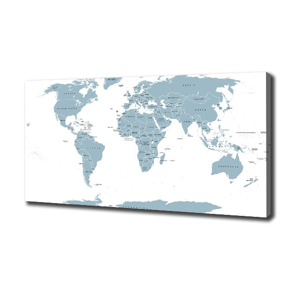 Fotocuadro en lienzo de alta calidad horizontal Mapa político
