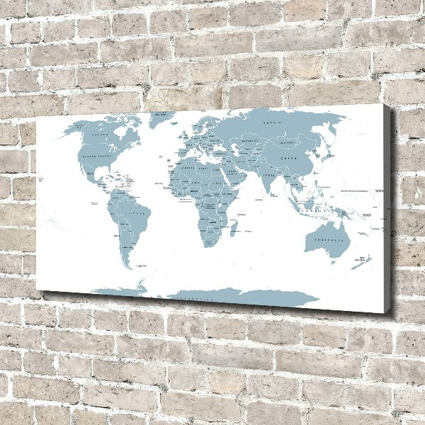 Fotocuadro en lienzo de alta calidad horizontal Mapa político