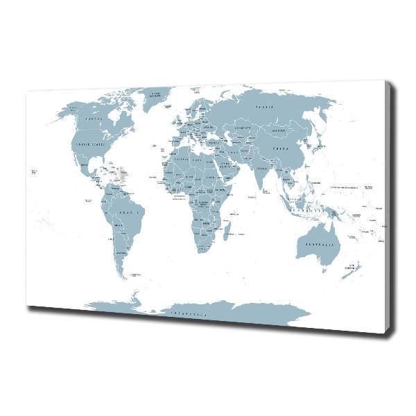 Fotocuadro en lienzo de alta calidad horizontal Mapa político