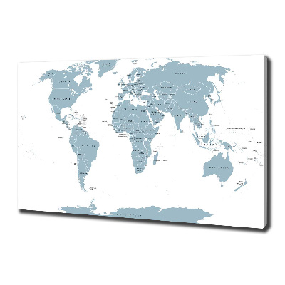 Fotocuadro en lienzo de alta calidad horizontal Mapa político