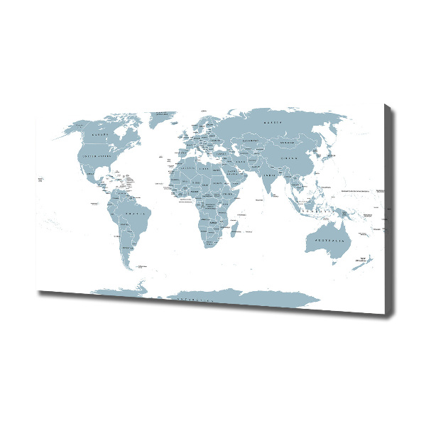 Fotocuadro en lienzo de alta calidad horizontal Mapa político