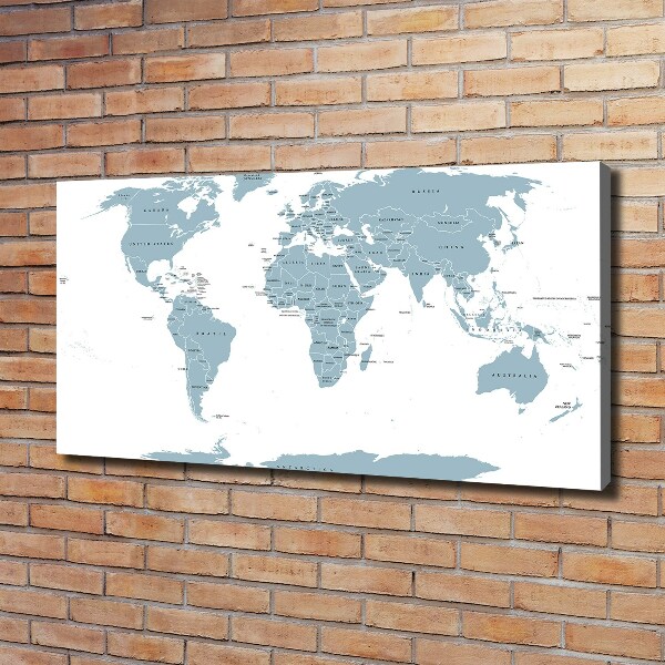 Fotocuadro en lienzo de alta calidad horizontal Mapa político