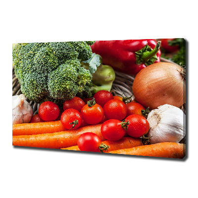 Cuadro canvas con impresión uv duradera horizontal Verduras