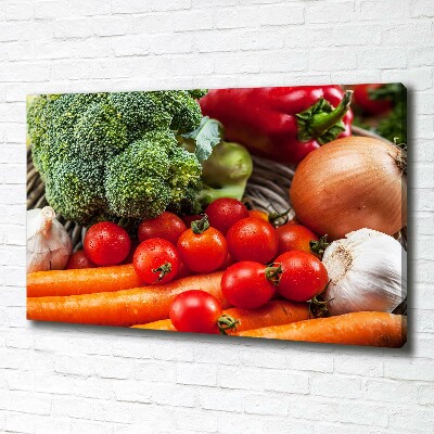 Cuadro canvas con impresión uv duradera horizontal Verduras