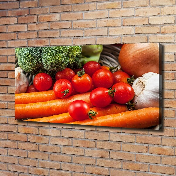Cuadro canvas con impresión uv duradera horizontal Verduras