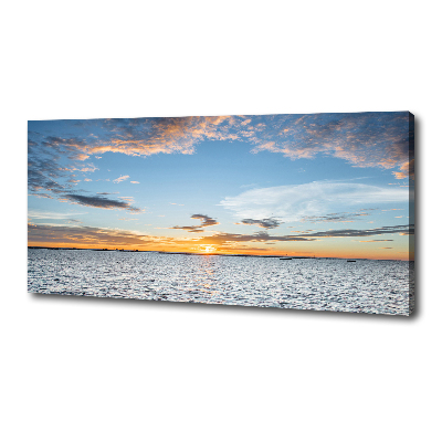 Cuadro canvas con impresión uv duradera horizontal Crepúsculo junto al mar