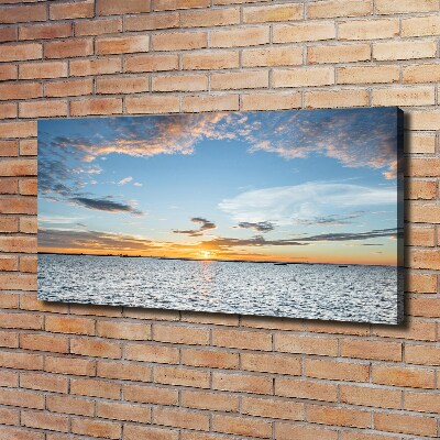 Cuadro canvas con impresión uv duradera horizontal Crepúsculo junto al mar