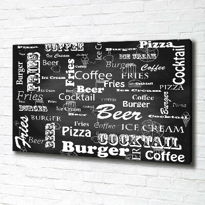 Foto obraz na płótnie Menu w restauracji