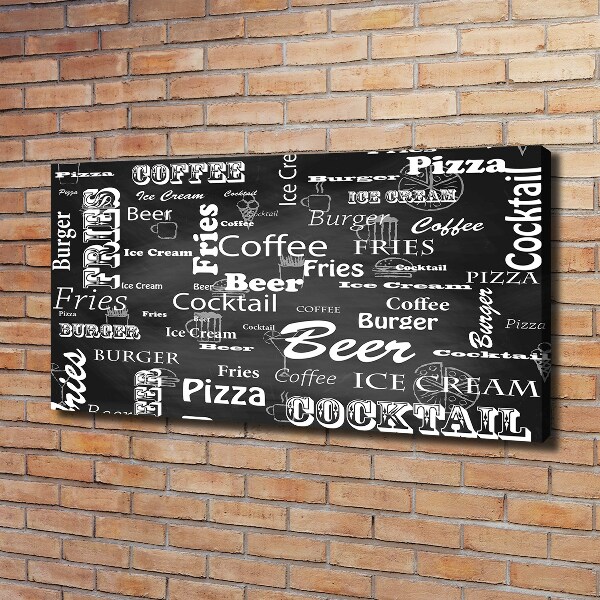 Foto obraz na płótnie Menu w restauracji