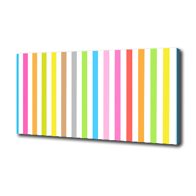 Fotocuadro en lienzo de alta calidad horizontal Rayas de colores