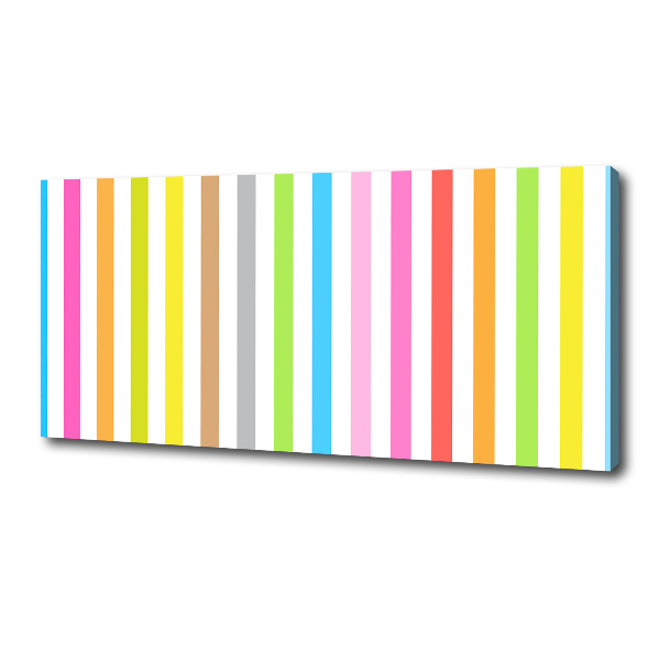 Fotocuadro en lienzo de alta calidad horizontal Rayas de colores