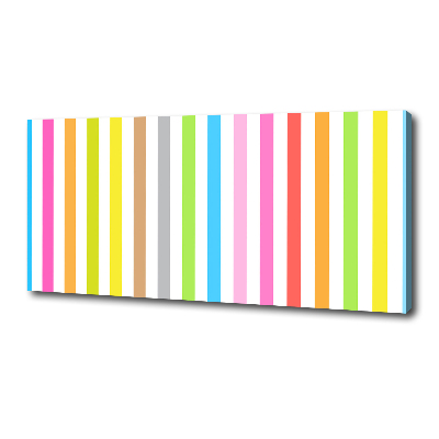 Fotocuadro en lienzo de alta calidad horizontal Rayas de colores