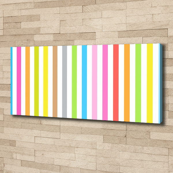 Fotocuadro en lienzo de alta calidad horizontal Rayas de colores