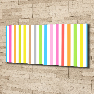 Fotocuadro en lienzo de alta calidad horizontal Rayas de colores