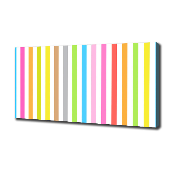 Fotocuadro en lienzo de alta calidad horizontal Rayas de colores