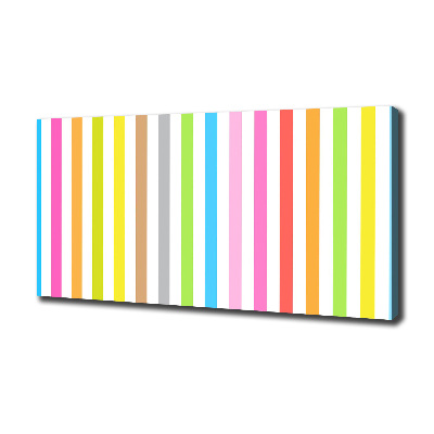 Fotocuadro en lienzo de alta calidad horizontal Rayas de colores