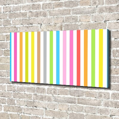 Fotocuadro en lienzo de alta calidad horizontal Rayas de colores