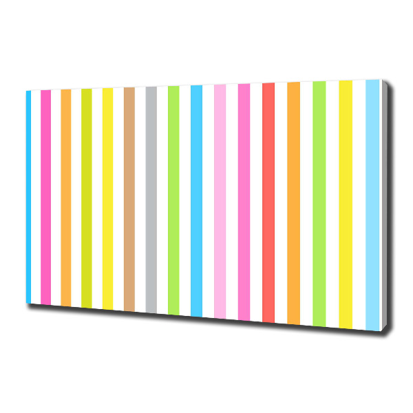 Fotocuadro en lienzo de alta calidad horizontal Rayas de colores