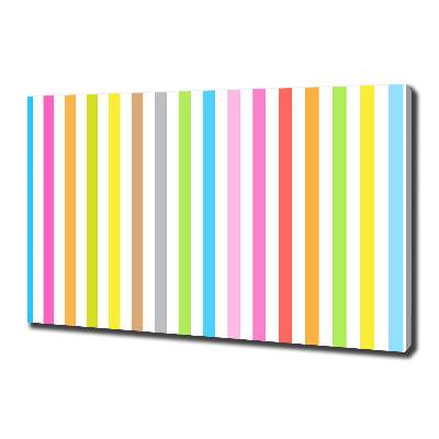 Fotocuadro en lienzo de alta calidad horizontal Rayas de colores