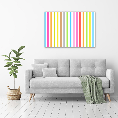 Fotocuadro en lienzo de alta calidad horizontal Rayas de colores