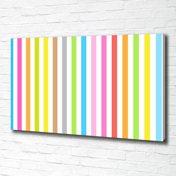 Fotocuadro en lienzo de alta calidad horizontal Rayas de colores