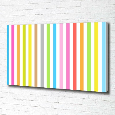 Fotocuadro en lienzo de alta calidad horizontal Rayas de colores