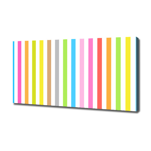 Fotocuadro en lienzo de alta calidad horizontal Rayas de colores