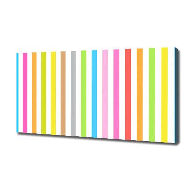 Fotocuadro en lienzo de alta calidad horizontal Rayas de colores