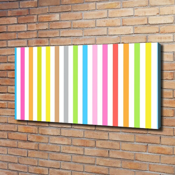 Fotocuadro en lienzo de alta calidad horizontal Rayas de colores