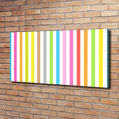 Fotocuadro en lienzo de alta calidad horizontal Rayas de colores