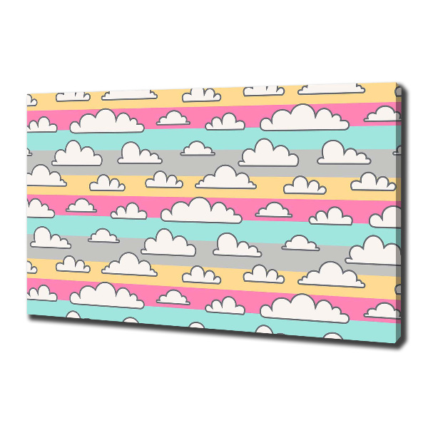Cuadro canvas con impresión uv duradera horizontal Nubes