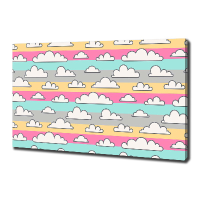 Cuadro canvas con impresión uv duradera horizontal Nubes