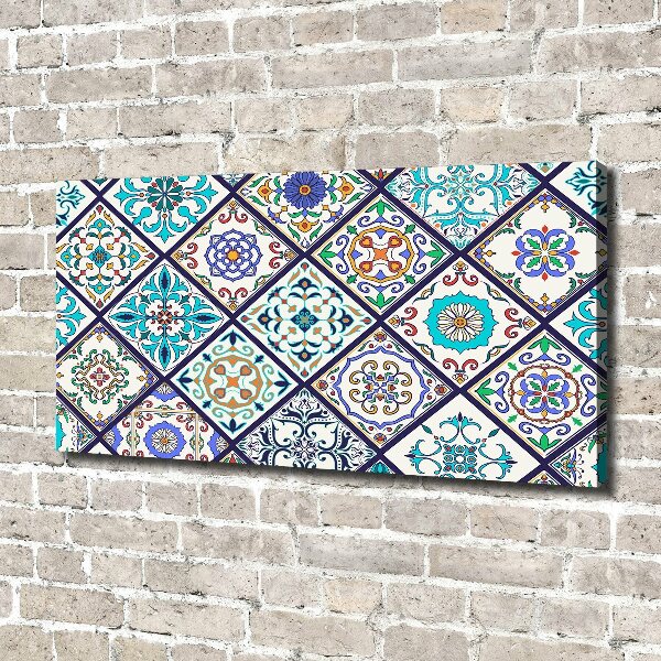 Cuadro canvas con impresión uv duradera horizontal Azulejos de cerámica