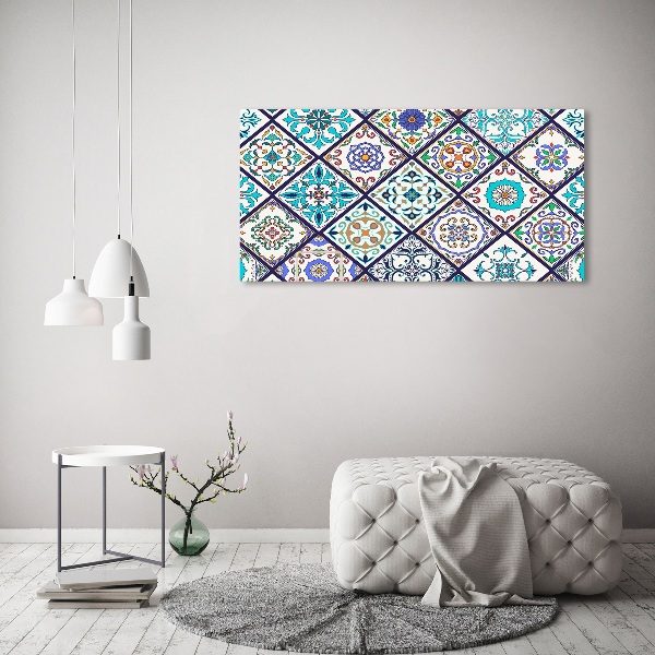 Cuadro canvas con impresión uv duradera horizontal Azulejos de cerámica