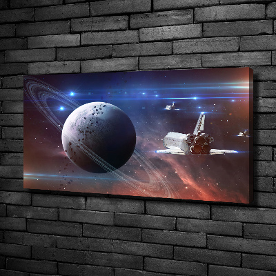 Cuadro canvas con impresión uv duradera horizontal Astronave