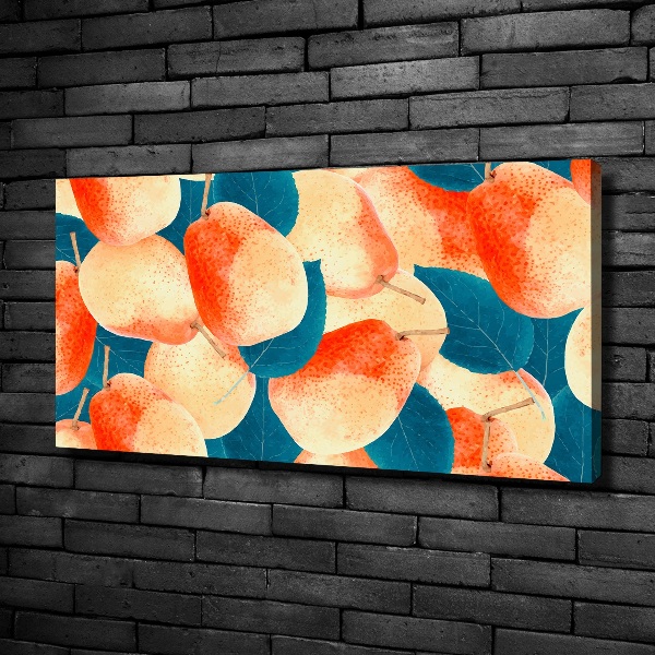 Cuadro canvas con impresión uv duradera horizontal Peras