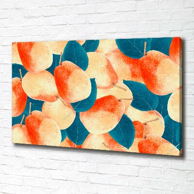 Cuadro canvas con impresión uv duradera horizontal Peras