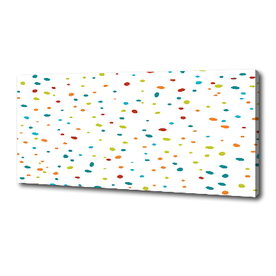 Cuadro canvas moderno de gran formato horizontal Puntos de colores