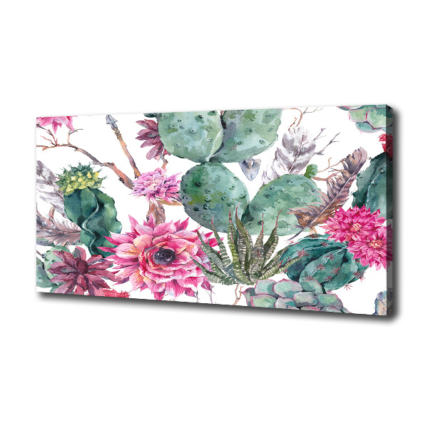 Cuadro canvas con impresión uv duradera horizontal Cactus