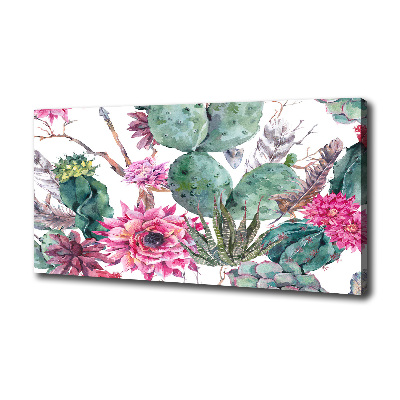 Cuadro canvas con impresión uv duradera horizontal Cactus