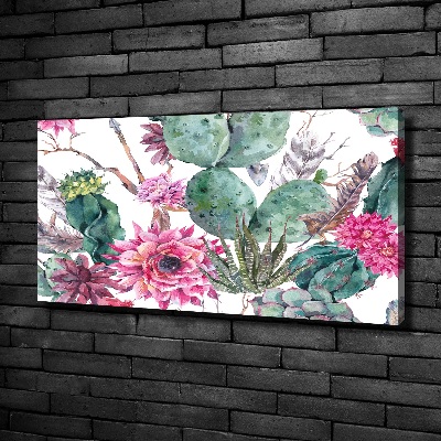 Cuadro canvas con impresión uv duradera horizontal Cactus