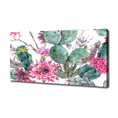 Cuadro canvas con impresión uv duradera horizontal Cactus