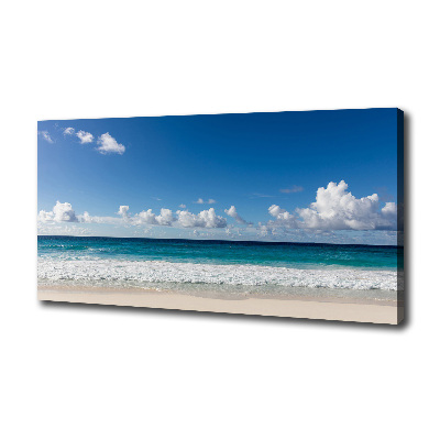 Fotocuadro en lienzo de alta calidad horizontal Playa de Seychelles