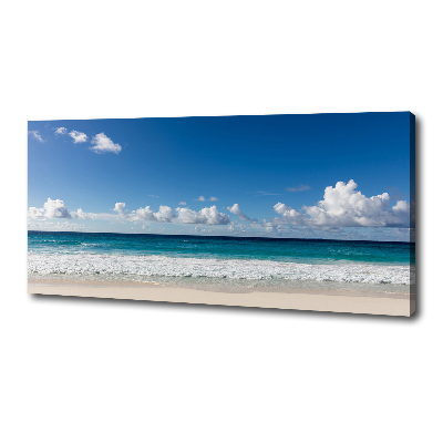Fotocuadro en lienzo de alta calidad horizontal Playa de Seychelles