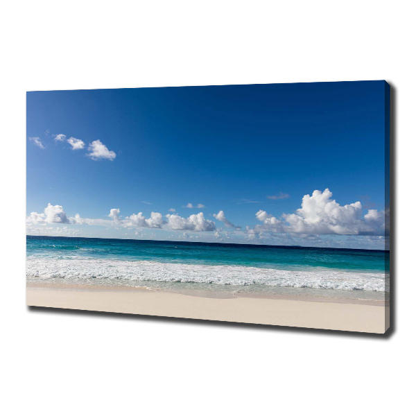 Fotocuadro en lienzo de alta calidad horizontal Playa de Seychelles