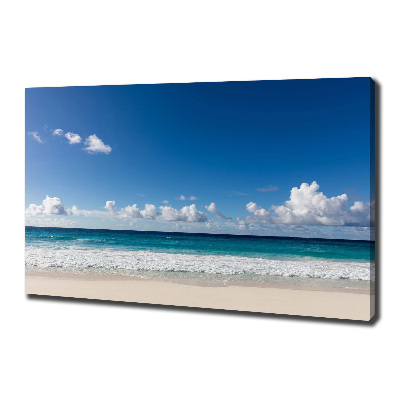 Fotocuadro en lienzo de alta calidad horizontal Playa de Seychelles
