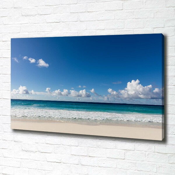 Fotocuadro en lienzo de alta calidad horizontal Playa de Seychelles