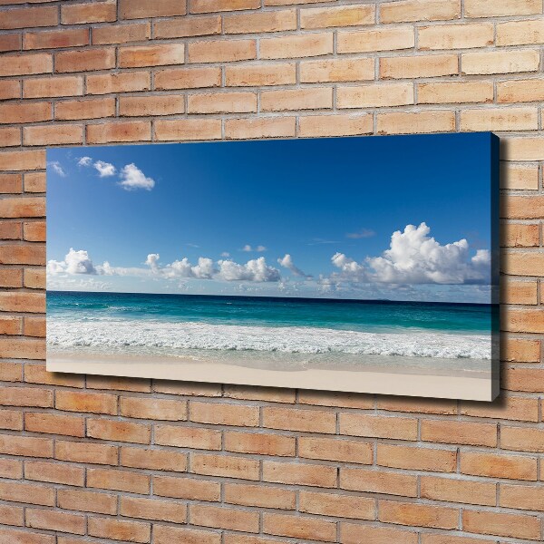 Fotocuadro en lienzo de alta calidad horizontal Playa de Seychelles