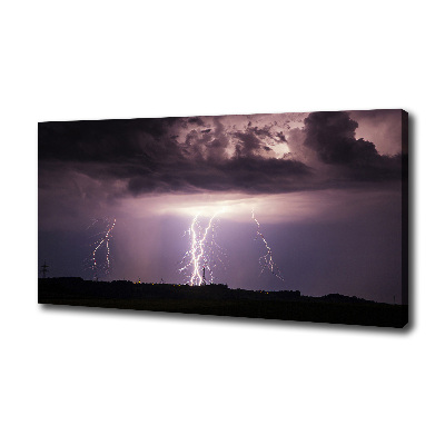 Cuadro canvas moderno de gran formato horizontal Tormenta