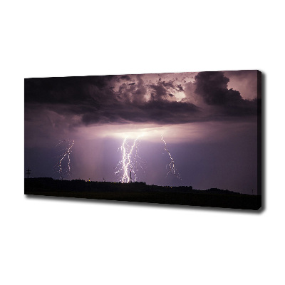 Cuadro canvas moderno de gran formato horizontal Tormenta